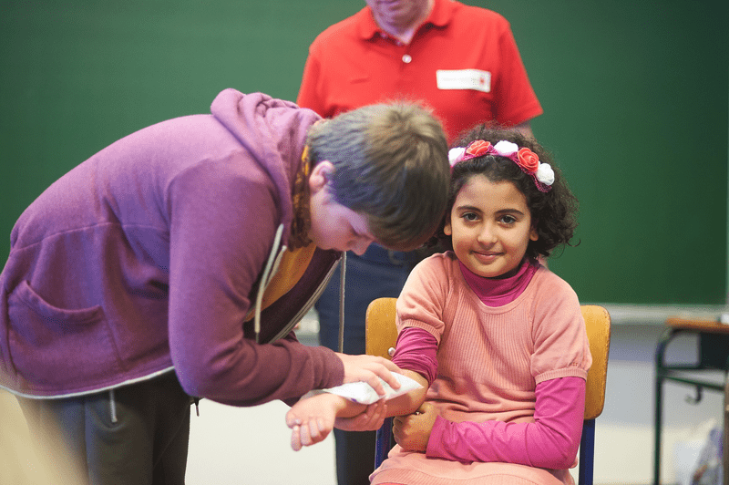 Une animation Benjamin-Secouriste dans une école