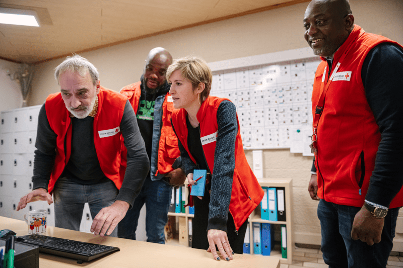 Equipe de bénévoles en centre ADA