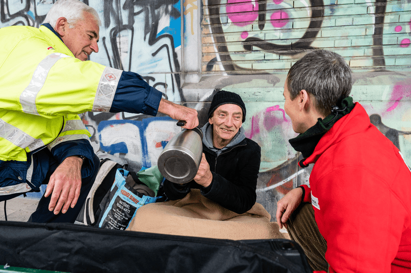 Tournée en rue à la rencontre de personnes sans abris
