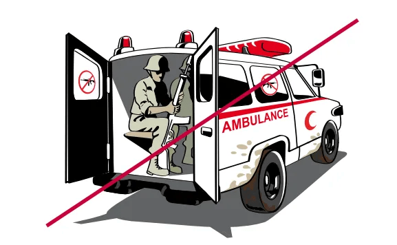 perfidie envers l'emblème de la Croix-Rouge